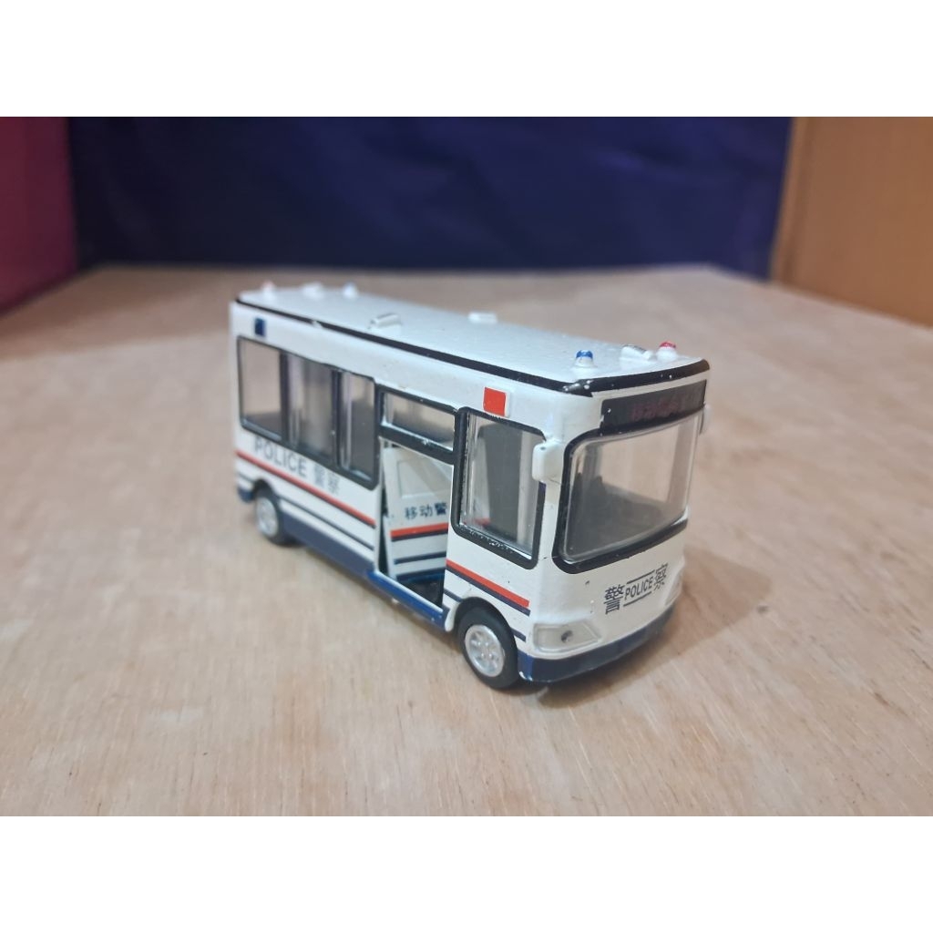 Diecast Bus Merk YTGF SANGAT LANGKA LIMITED EDITION Rare Mainan Police Bus YTGF Jadul Vintage