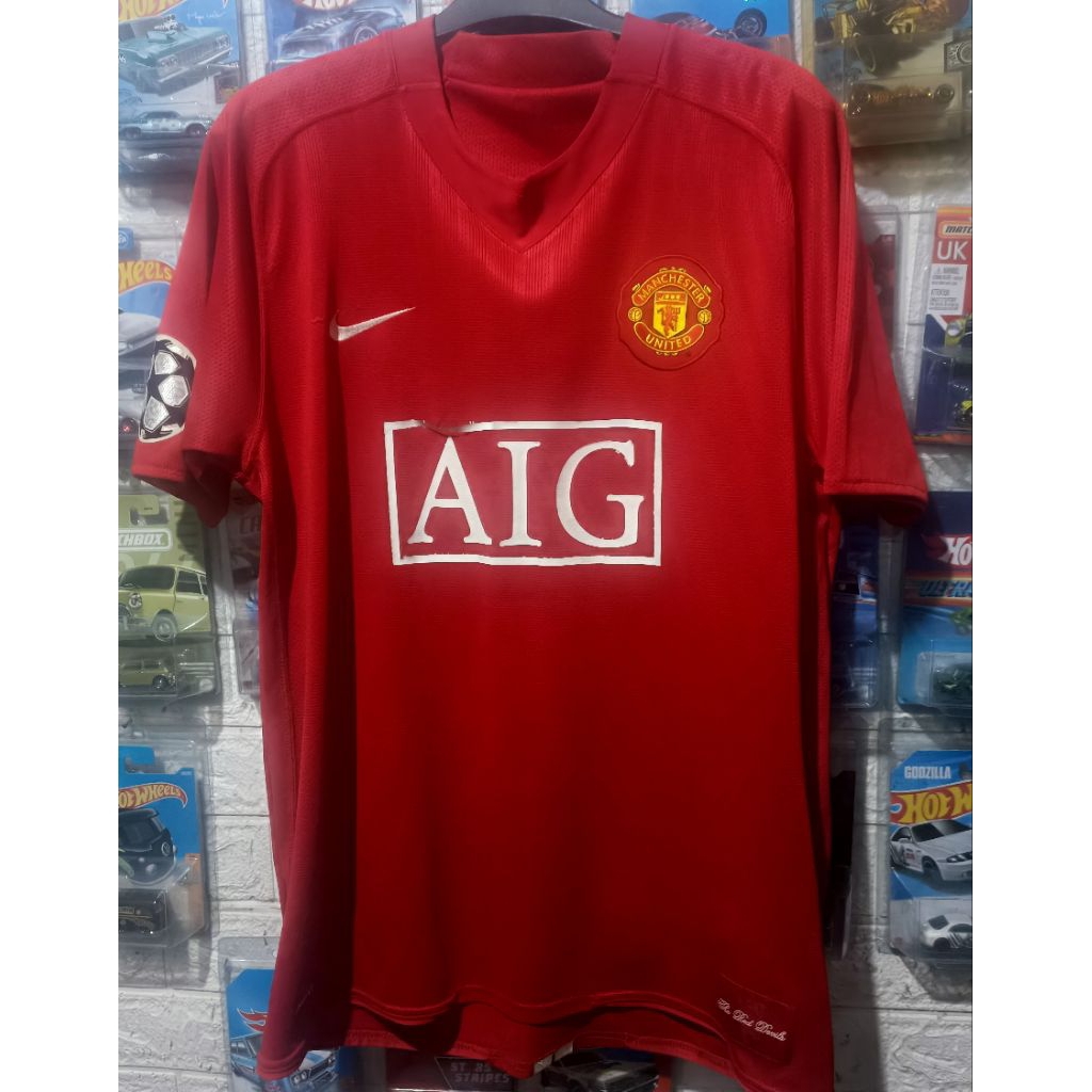 Jersey Original Manchester United Home 2007 / 2008 tag XL P 77 X L 55