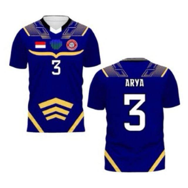 Jersey Voli Full Print - Premium Dryfit, Ringan dan Nyaman - Free Nameset