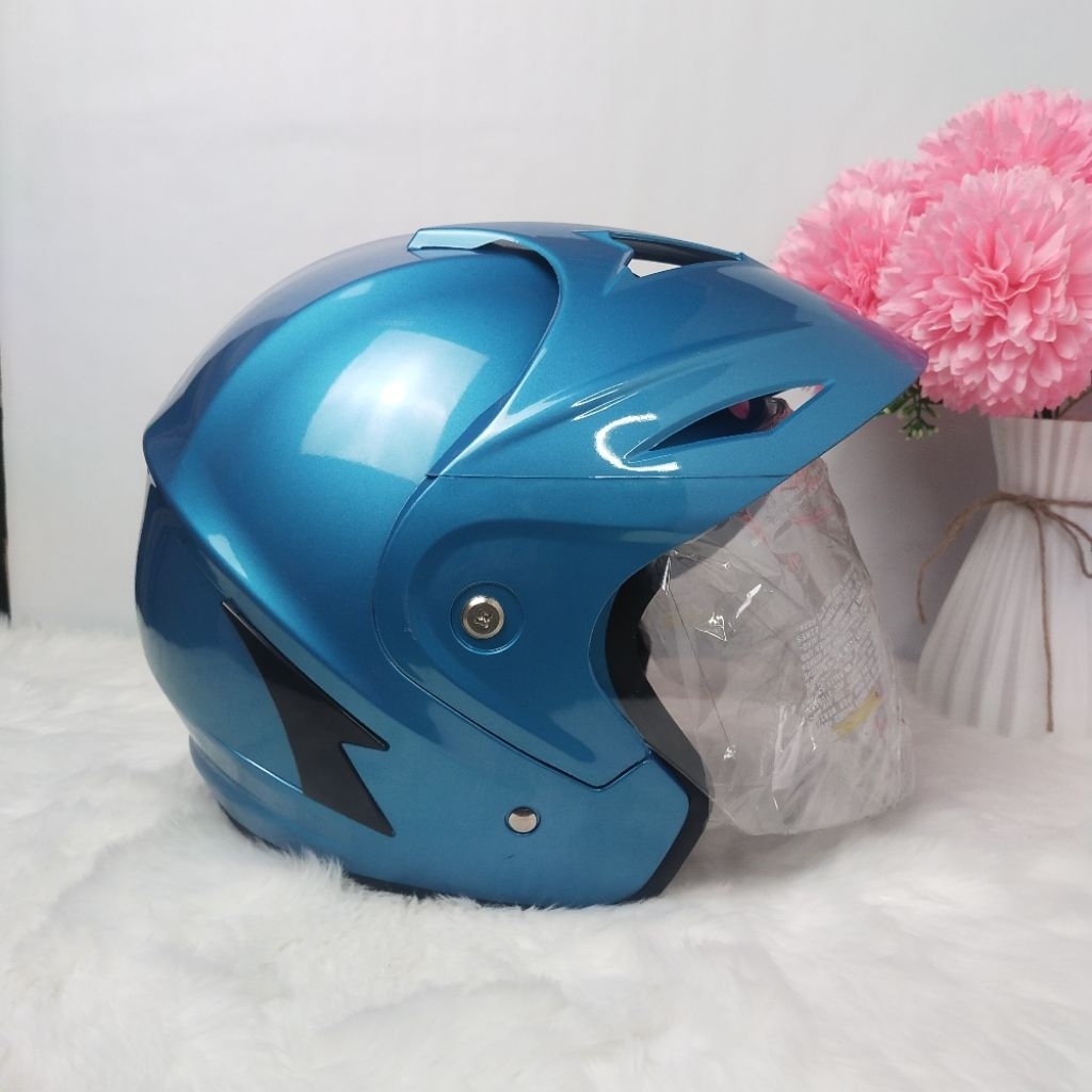 Helm JP5 Biru / Helm murah berkualitas / Helm JP5 helm murah