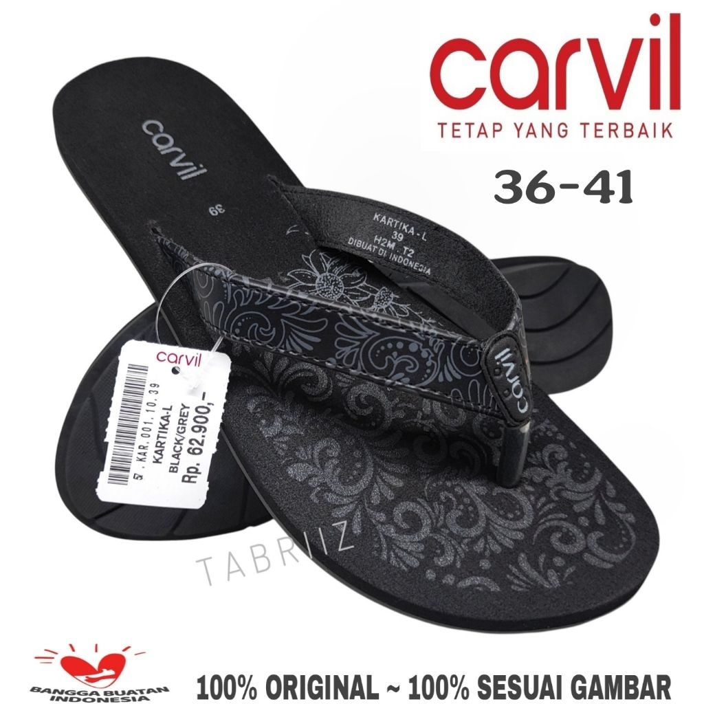 Sandal Carvil Wanita 100% Original Sandal Jepit Carvil Wanita Perempuan Sandal Lebaran wanita