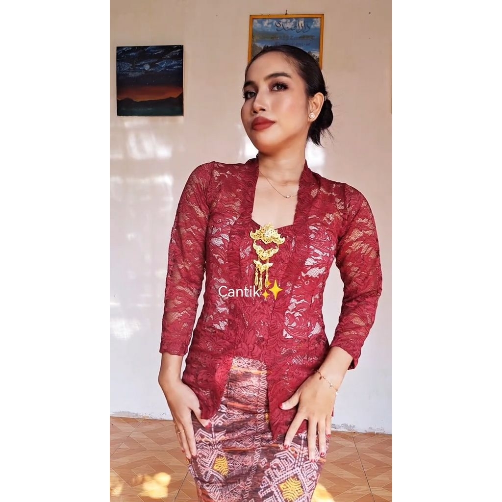 KEBAYA BALI KEBAYA BROKAT KEBAYA SOFIA STERCH maroon