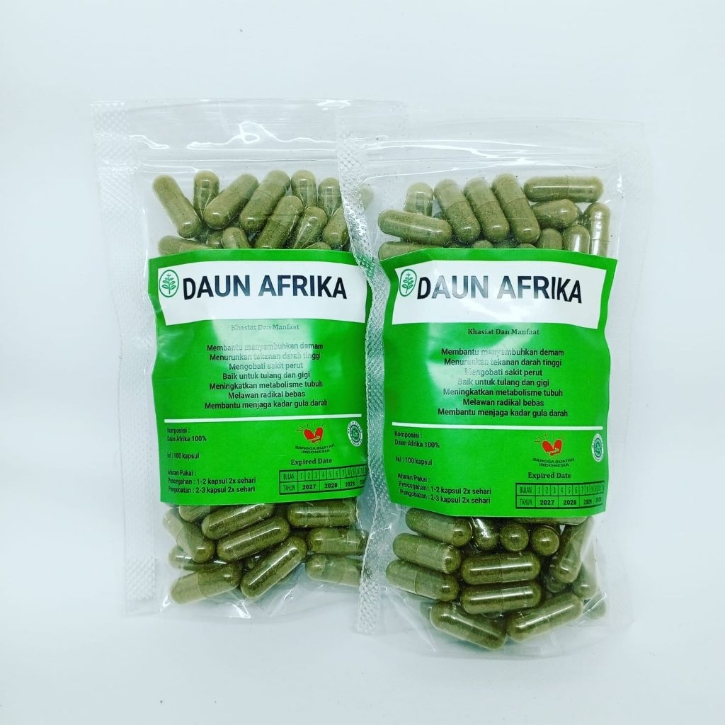 kapsul daun afrika isi 100 kapsul