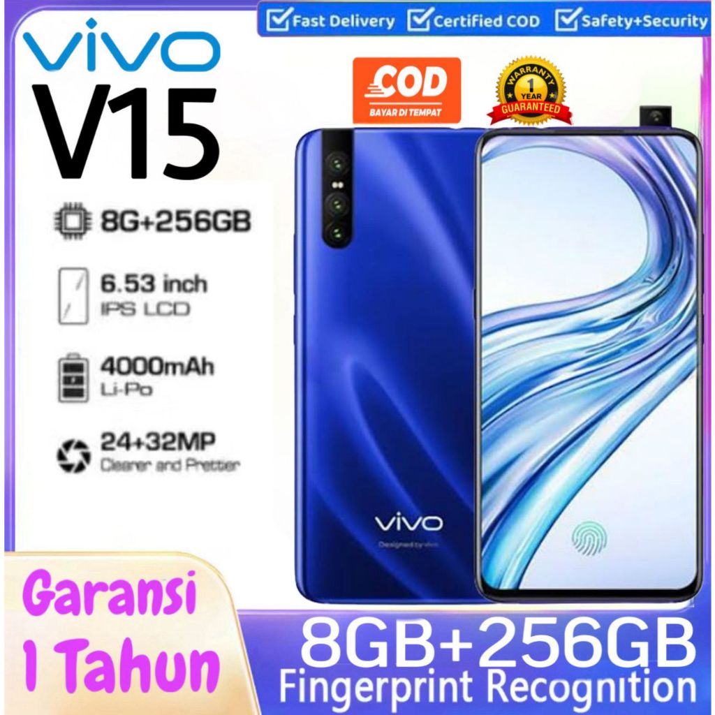 [Ck] VIVO V15 RAM 8GB ROM 256GB MURAH Android SmartPhone POP UP CAMERA 32MP/AI Triple Camera