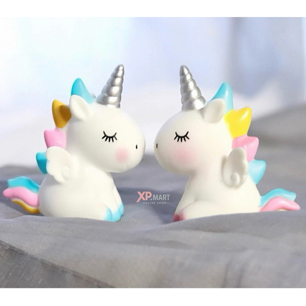Xp.mart Unicorn blue/pink / Dekorasi Cake Kue Ulang Tahun / Ornamen Happy Birthday Cake