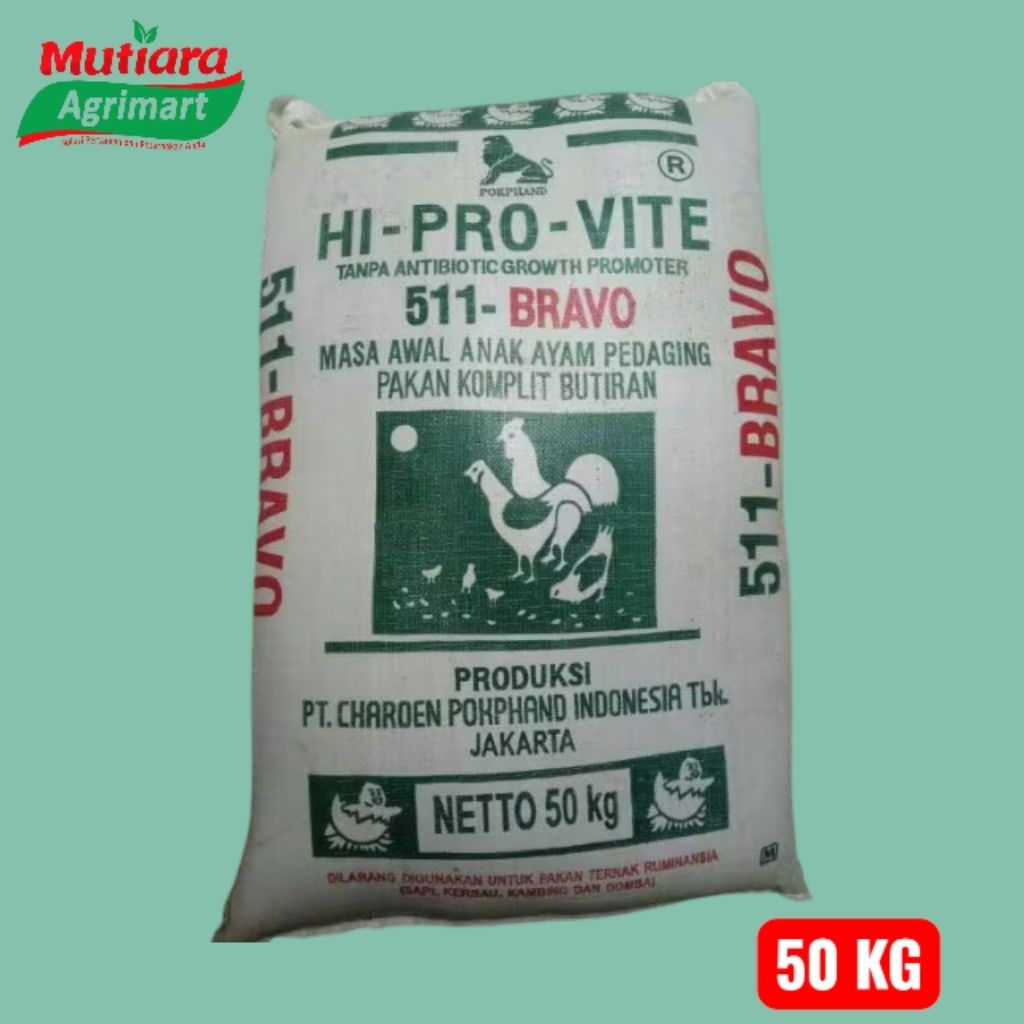 PUR 5-11 BRAVO 1 ZAK @50KG // PAKAN AYAM STATER KUMPLIT // VOER AYAM PEDAGING // PAKAN AYAM DOC 0-21