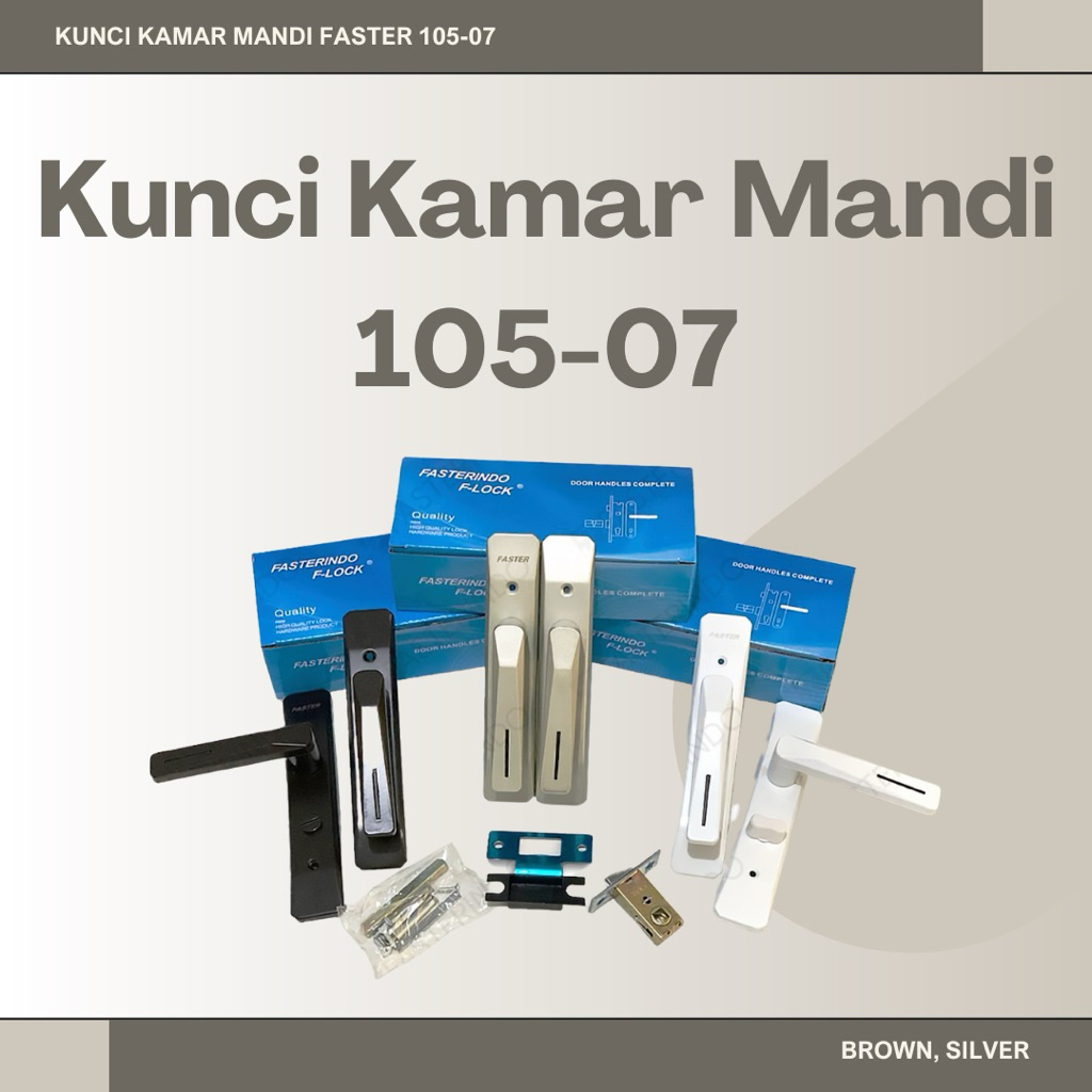 FASTER — Kunci Kamar Mandi 105-07 / Lock Kamar Mandi / Handle Pintu Kamar Mandi