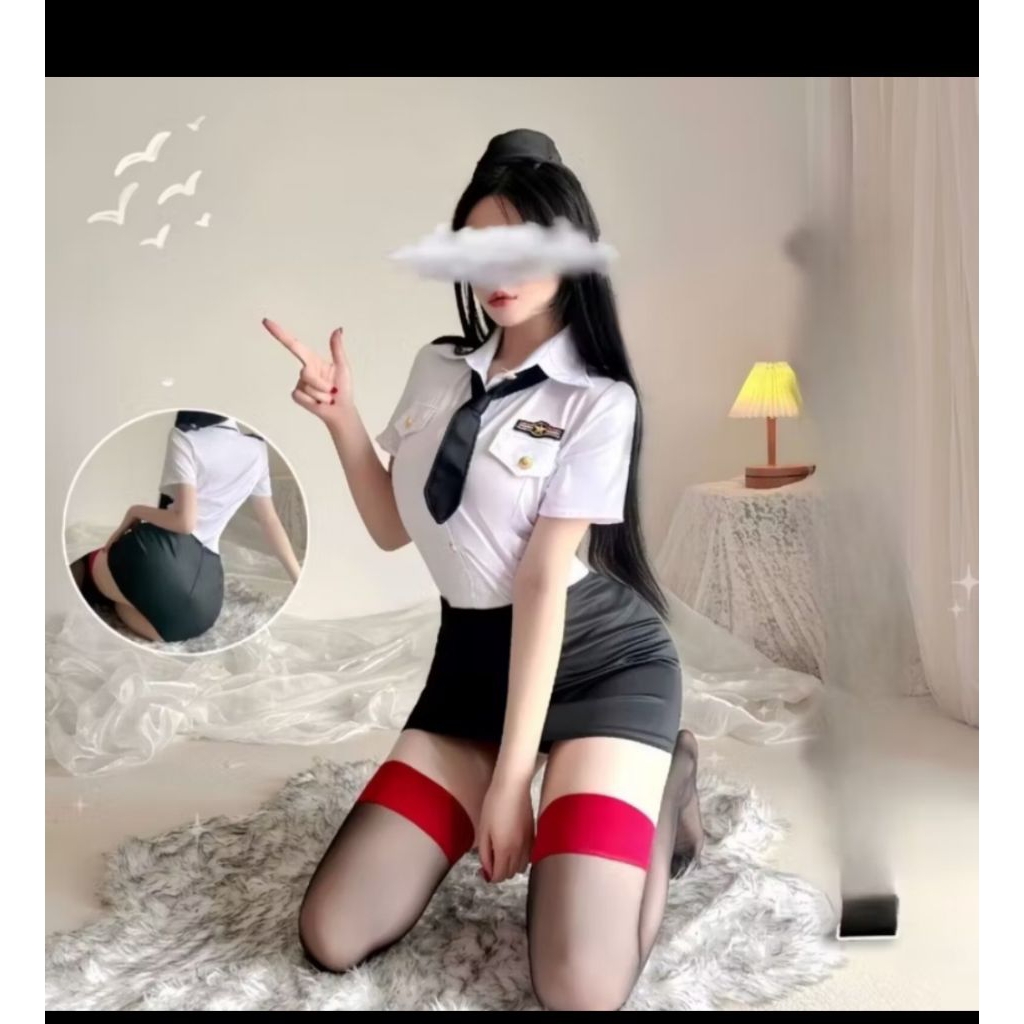 uqvyasonna lingerie cosplay polwan polisi sexy