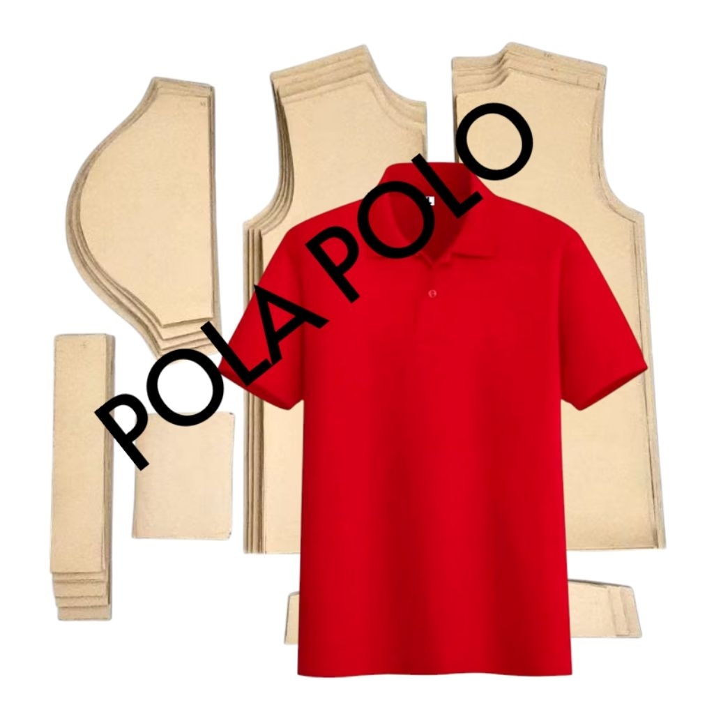 POLA KAOS POLO WANGKI DEWASA SATU SET 5 UKURAN size S M L XL XXL