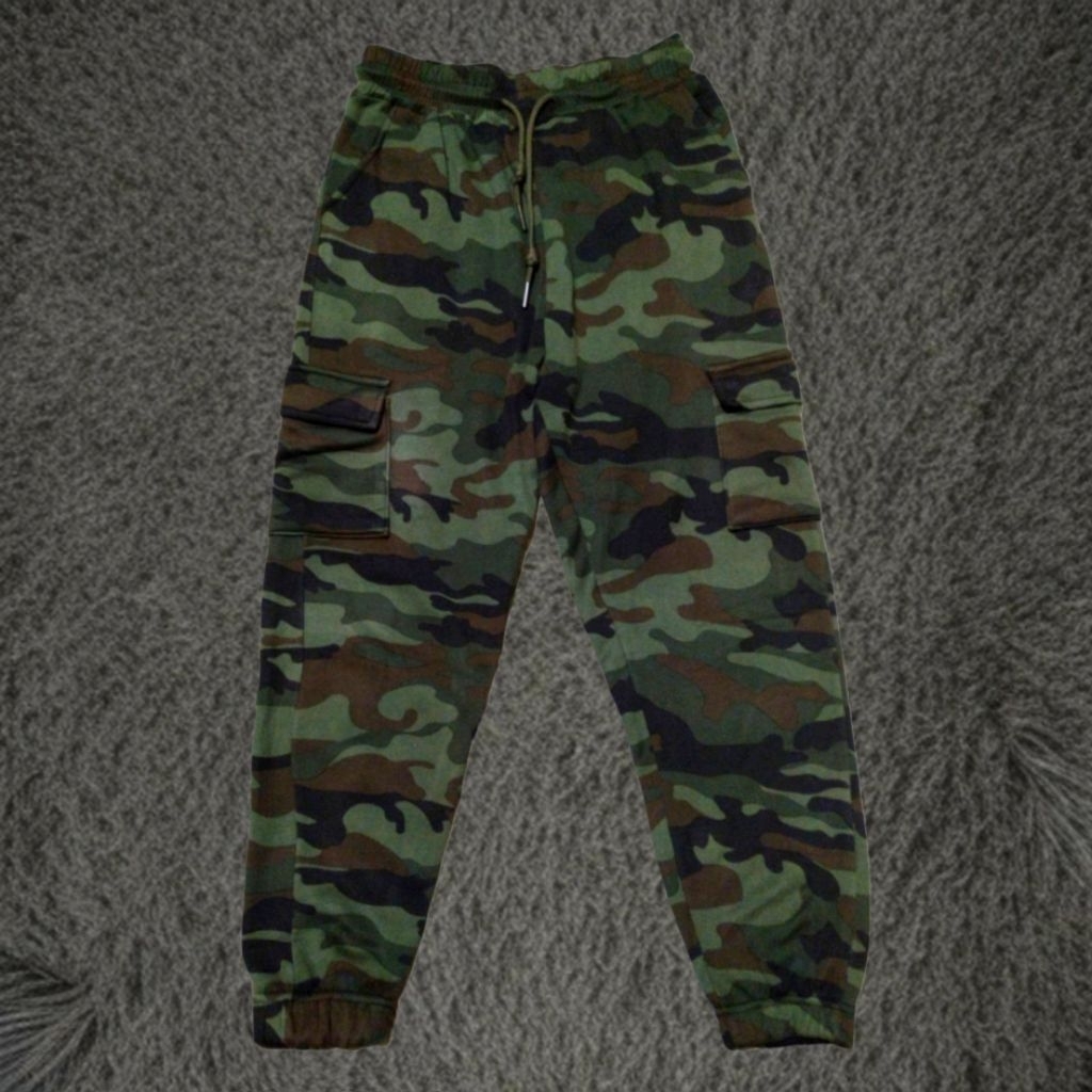 celana panjang jogger cargo camouflage sweatpants medium large xlarge streachy