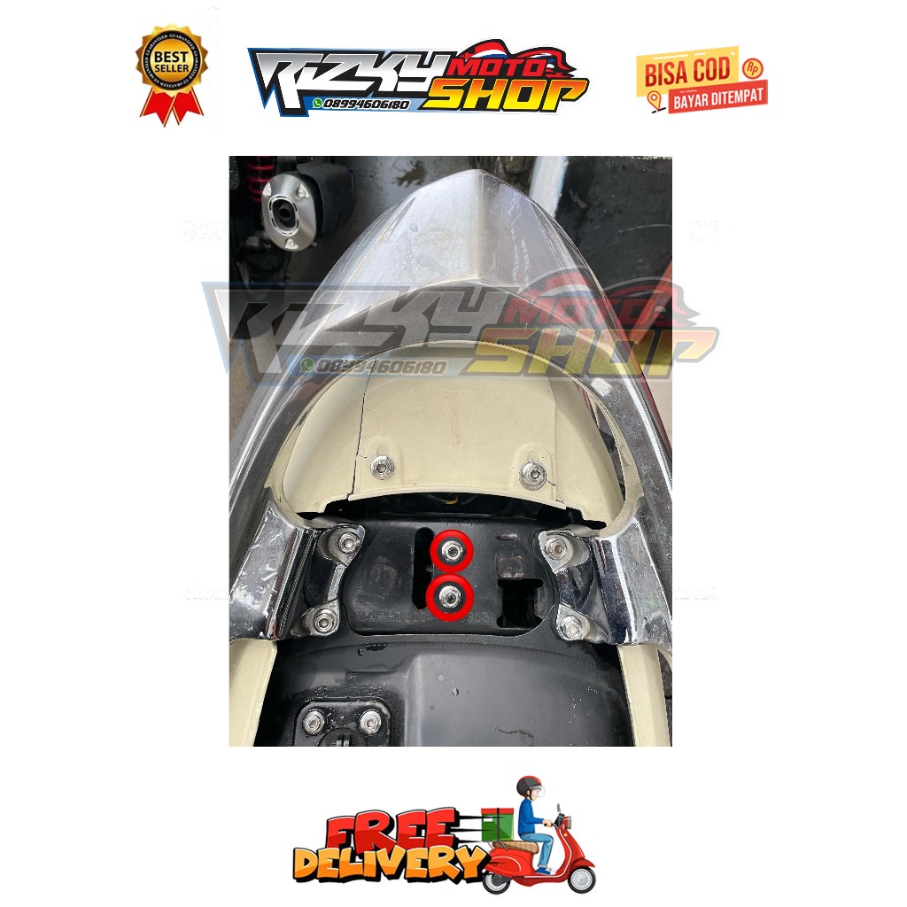 MUR TANGKI JOK ( 2 MUR ) MODEL TOPI H-2 YAMAHA MIO SMILE SPORTY SOUL FINO KARBU TAHUN 2003 - 2011 OL