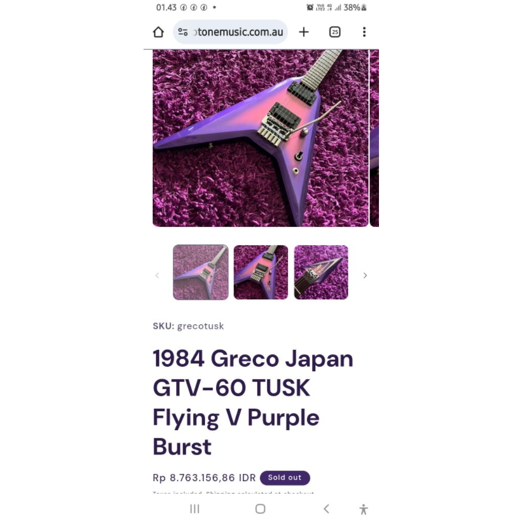 GITAR LISTRIK JEPANG SANGAT LANGKA GRECO TUSK GTV 60 1984 otentik