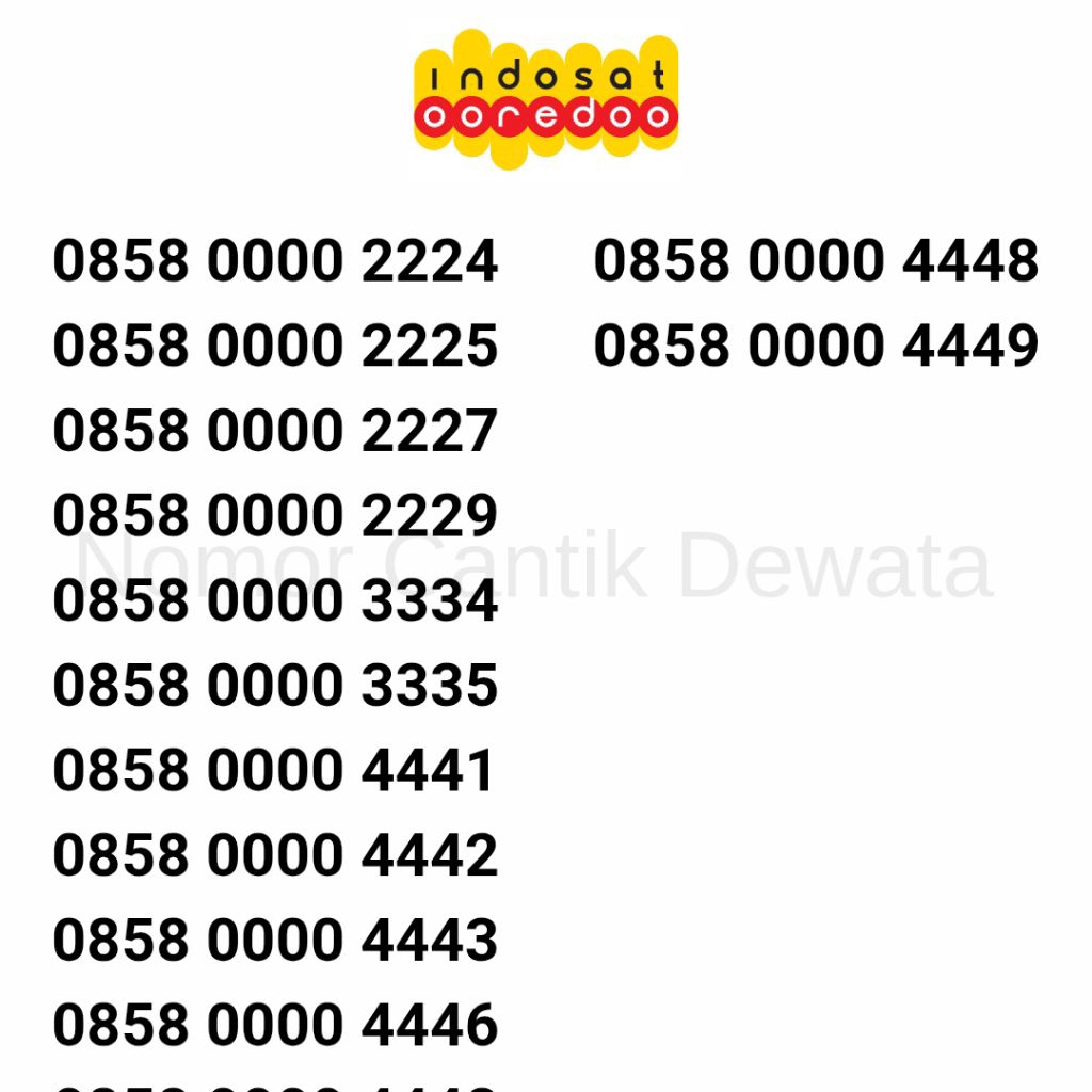 Nomor Cantik Im3 Kartu Perdana Indosat Nomer Cantik Seri Kwarter 0000