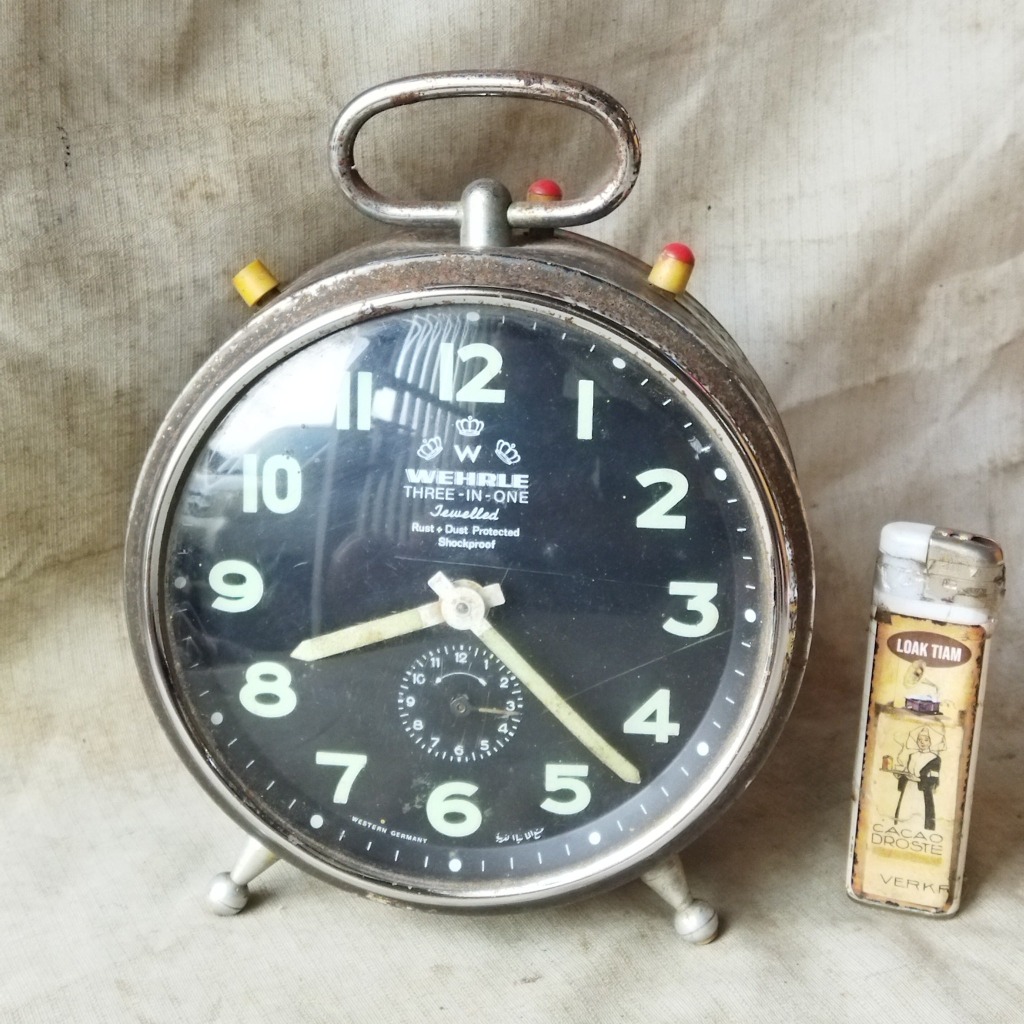 Pajangan Vintage 1950 Jam Meja Wehrle made in West Germany