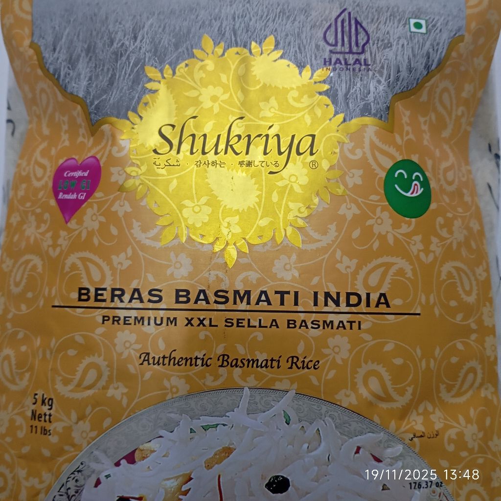 Shukriya Beras Basmati India 5 kg