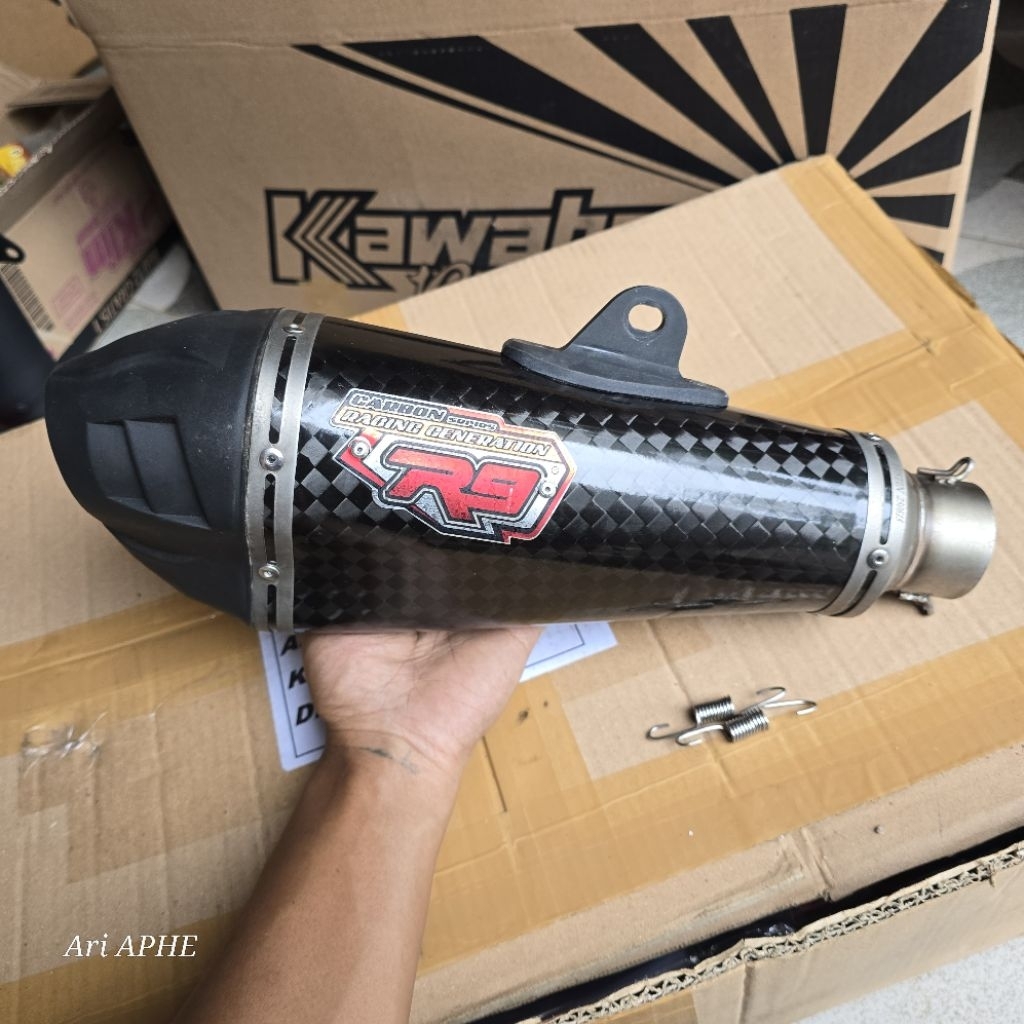 slincer silincer knalpot R9 AUSTIN CARBON 50mm