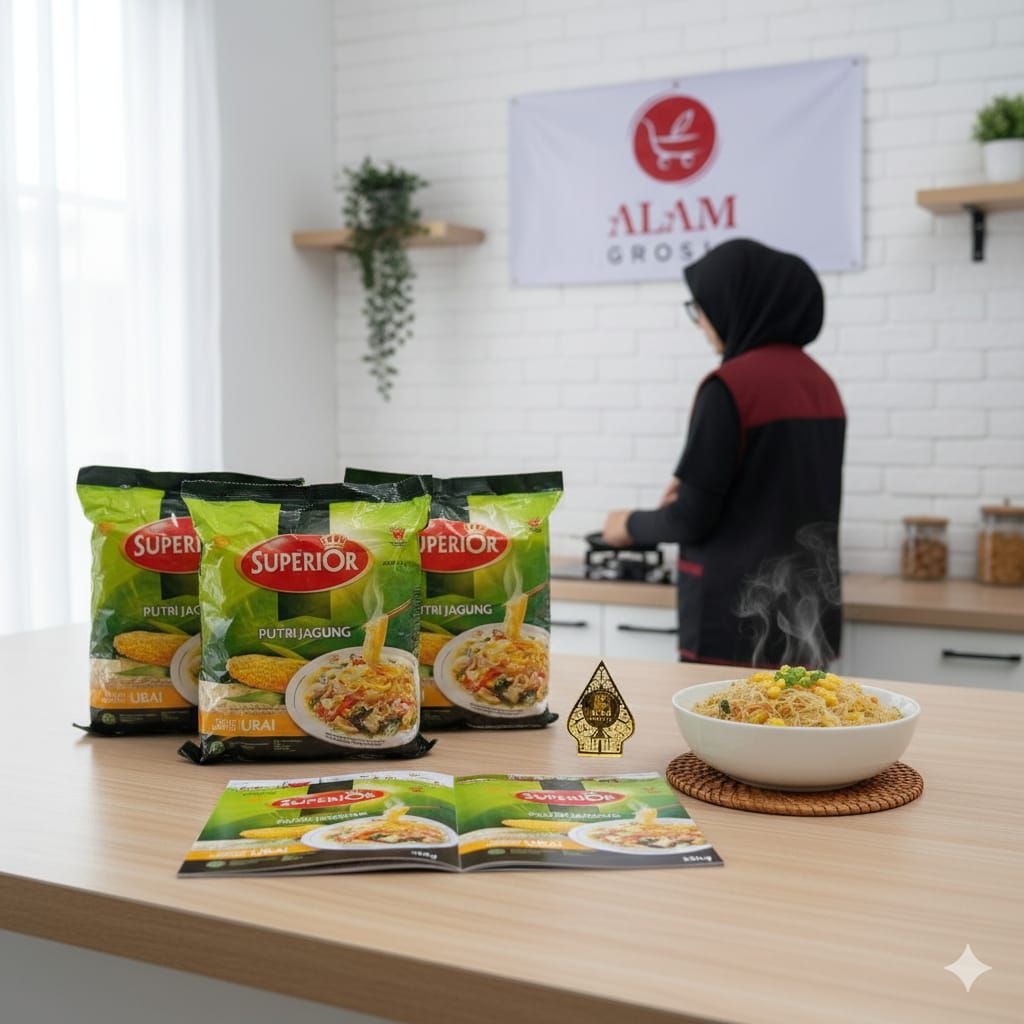 Mie Bihun Superior putri jagung hijau 335g 1 pcs