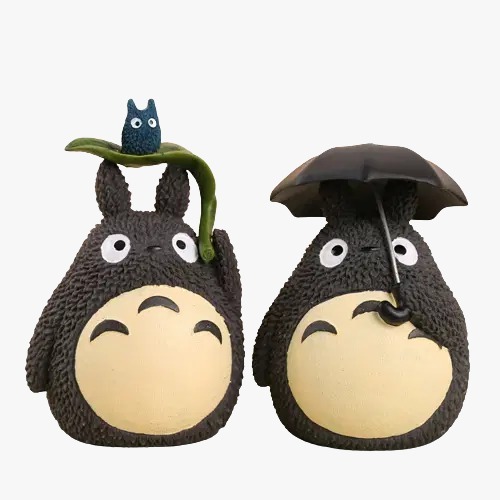 Totoro with Umbrella & Leaf Piggy Bank Totoro Koin Bank Money Box