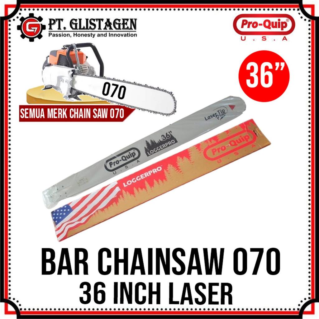 Pro - Quip Bar Chain saw 36" Loggerpro Bar Mesin Gergaji Chain Saw 36 Inch Guide Bar Baja Laser 36 i