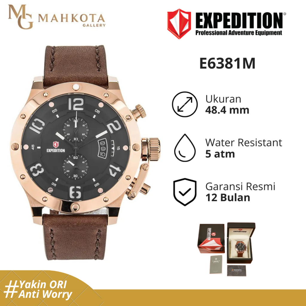 Jam Tangan Pria  S. Expedition E6381M Strap Kulit Original dan Bergaransi Jam Tangan Palembang