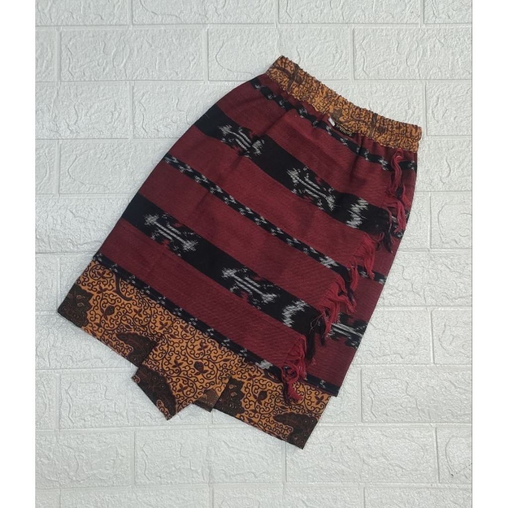 LAMIKA Kamen jadi anak laki laki Kombinasi batik dan tenun