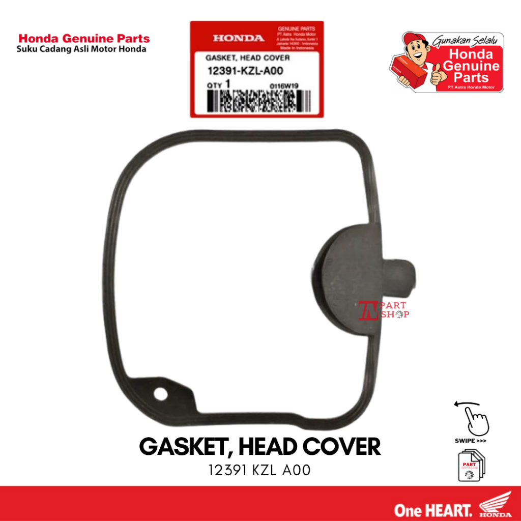 Paking Karet Head (Gasket, Head Cover) - Spacy / 12391-KZL-A00