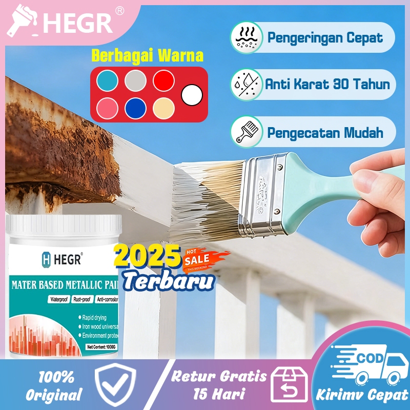 HEGR Cat Pelapis Anti Karat untuk Besi - Tahan Lama dan Cepat Kering, Perlindungan Optimal dari Koro