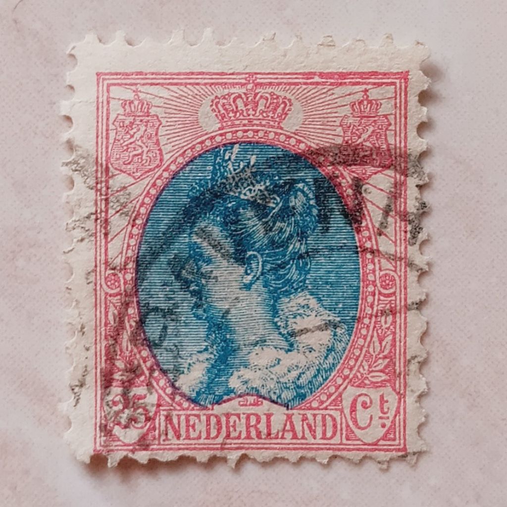 (AA) Perangko Belanda 1899 - 1920 Queen Wilhelmina - 1899-1921 25 cent Used