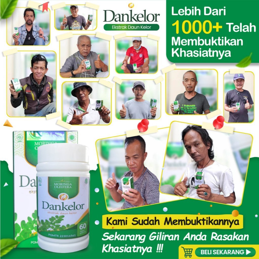 Produk Pengental Sperma Encer Sperma Sedikit Penyubur Sperma Dankelor Ekstrak Daun kelor isi 60 Kaps