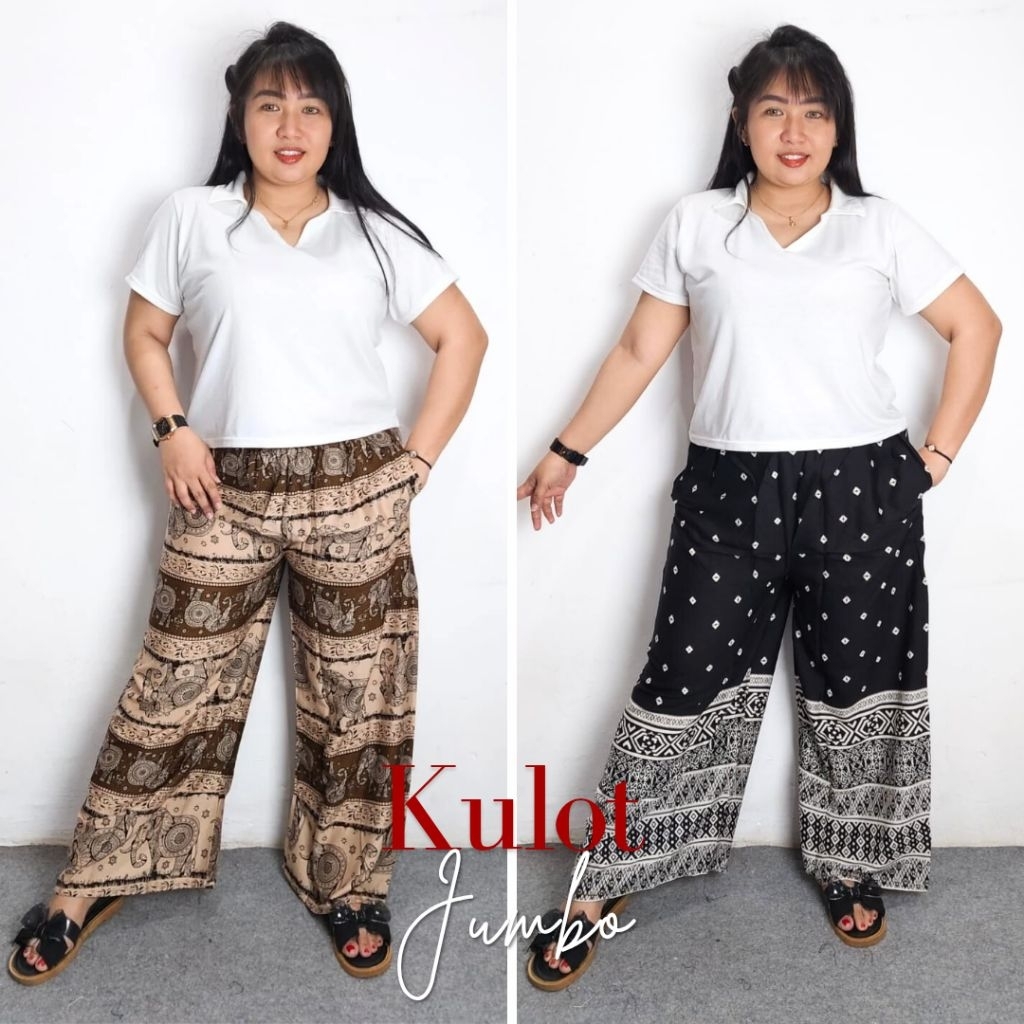 (CICI) Kulot Wanita // Rayon Premium // Celana Kulot Jumbo // Celana Panjang Wanita