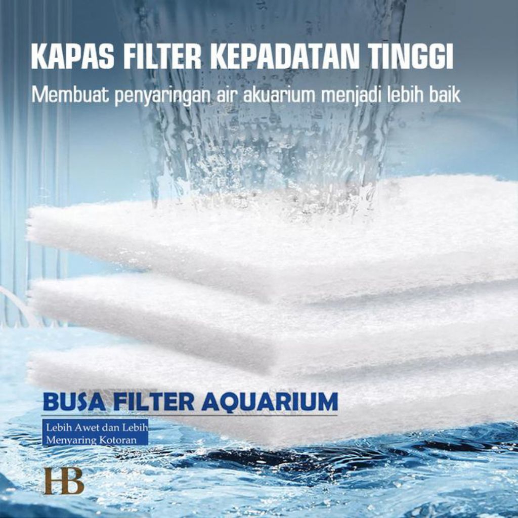 HB Kapas Filter Aquarium Aquascape Akuarium Besar Harga Meteran Dakron Busa Filter Saringan Air Akua