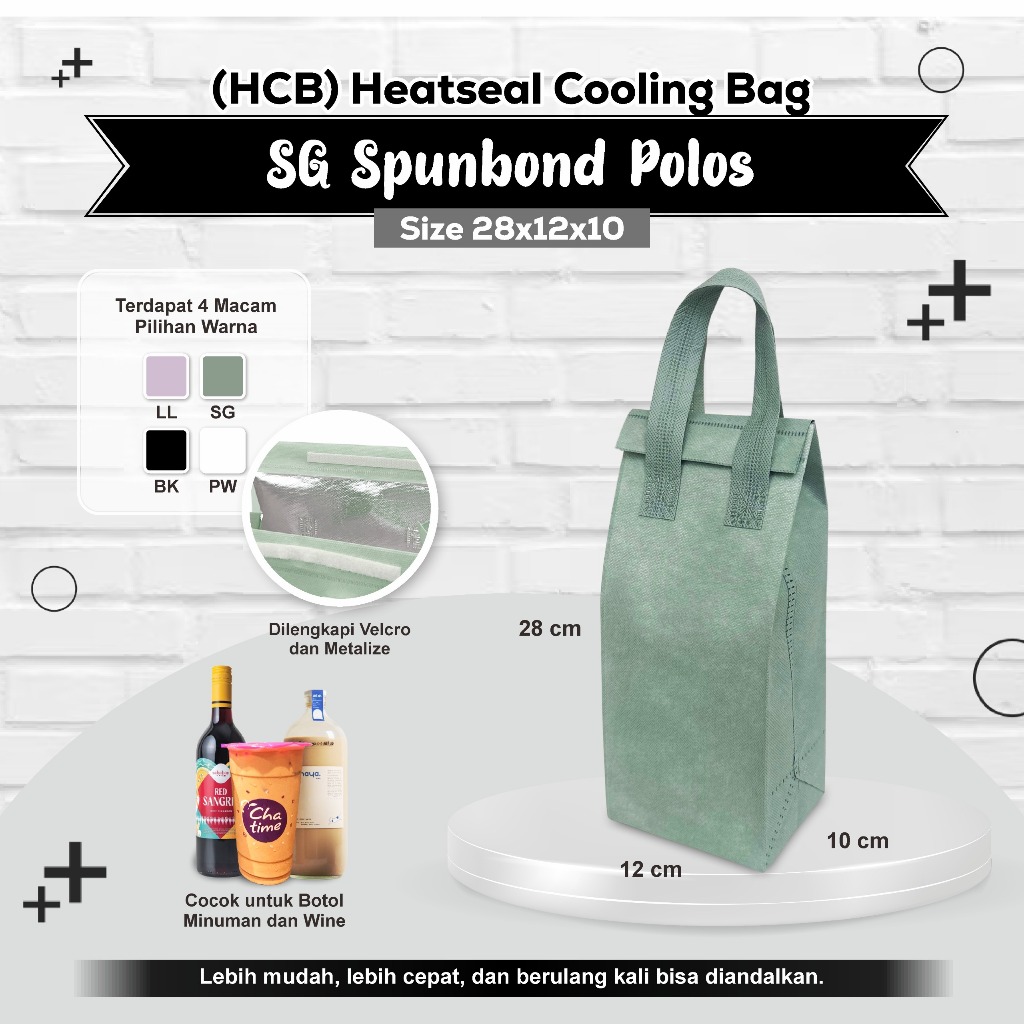 [BISA DISABLON] Tas Souvenir Botol  Spunbond &  Cooling Bag Tas Botol Thermal HCB Polos| Cooller Bag