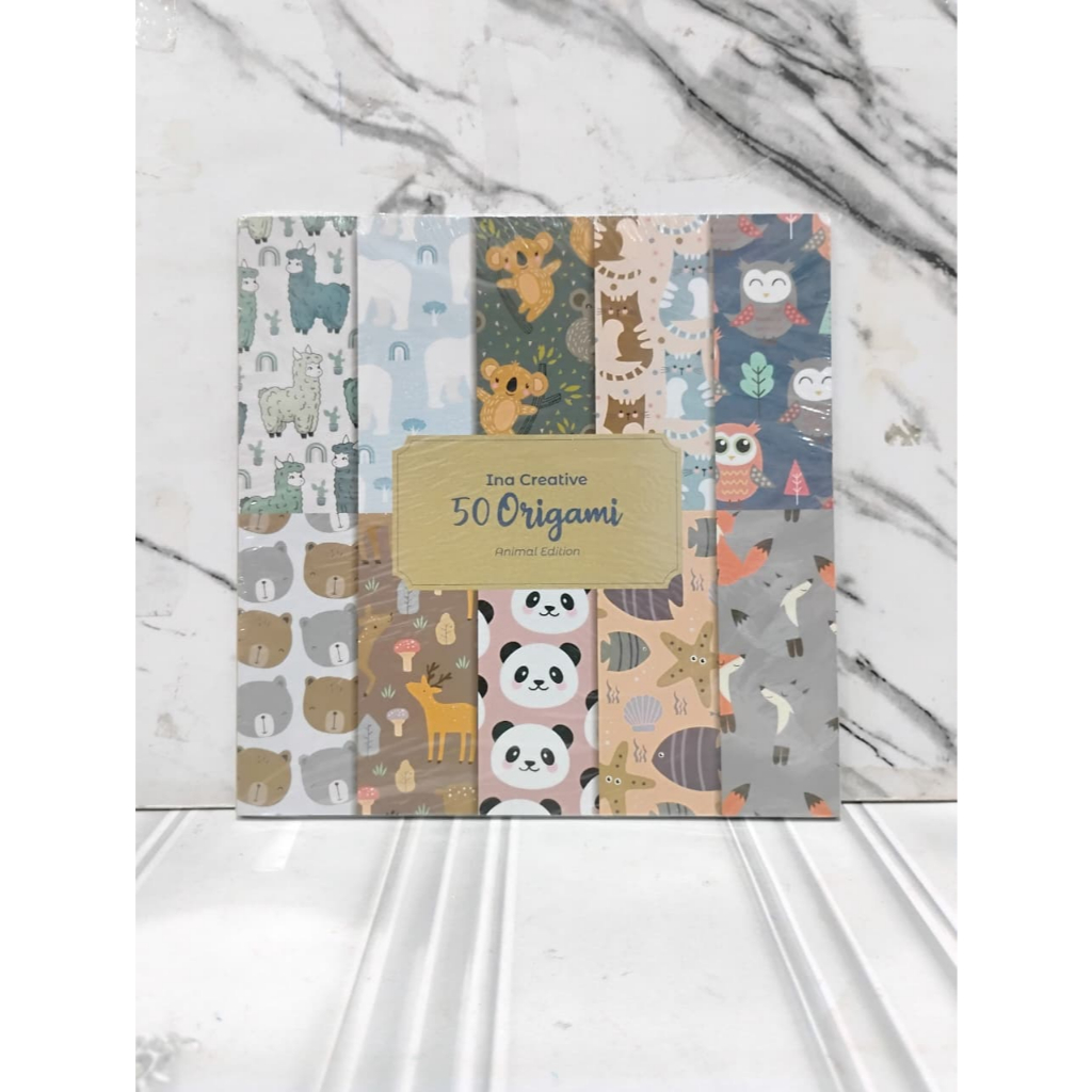 Kertas Origami 16 x 16 Bolak Balik Motif Ina Creative