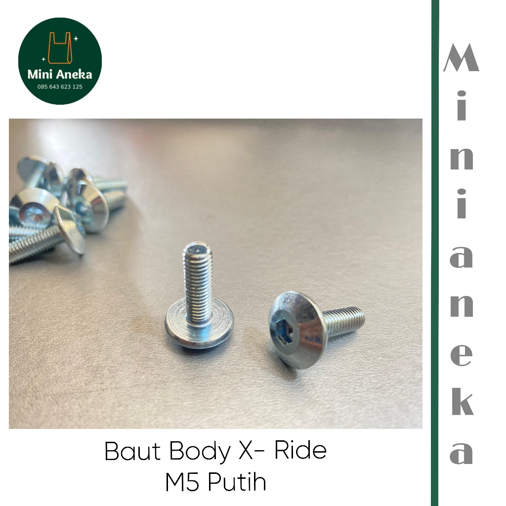 Baut Body X Ride M5 Payung Putih - Baut Cover Body Yamaha X Ride Kunci L4