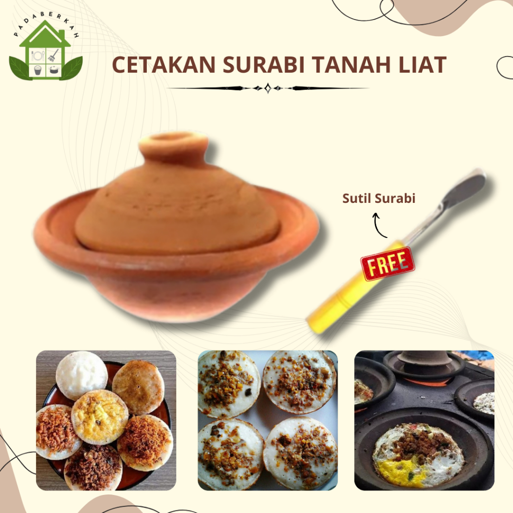 Cetakan Surabi Tanah Liat Cetakan serabi Cetakan surabi Merah / Cetakan Surabi Tanah Liat Cetakan Se