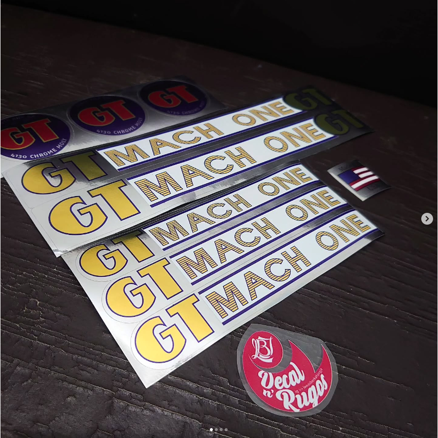 Decal Stiker OS BMX GT Mach One 80s Bahan Chrome