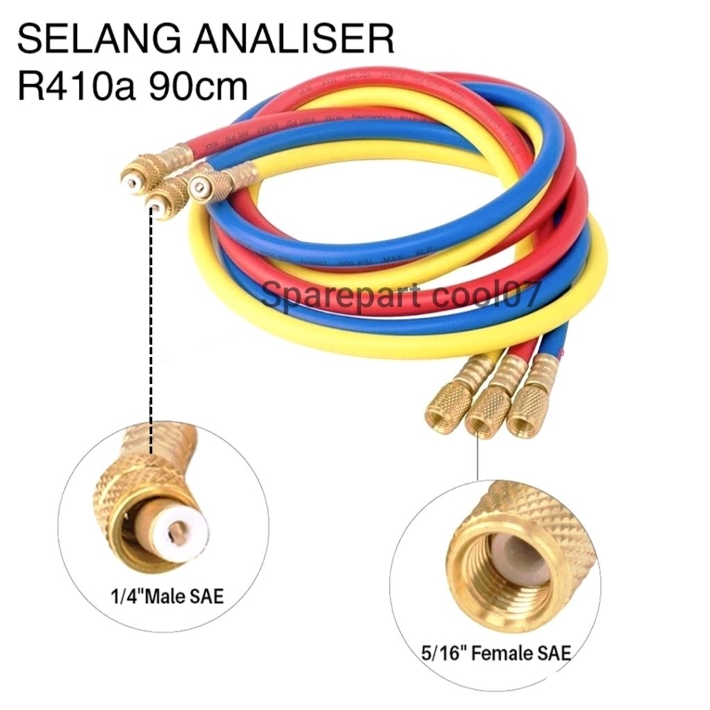 SELANG MANIFUL R410 SET | SELANG PENGISIAN AC R410 | SELANG MANIFOLD R410 & R32 | SELANG PENGISIAN