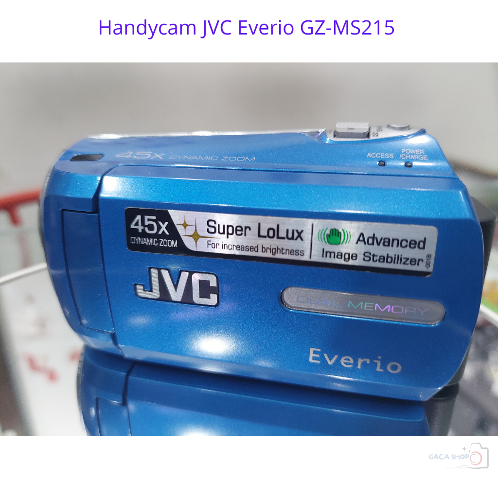 JVC Handycam Everio GZ-MS215 Compact Dengan 2 Slot SDHC Zoom Optis 39x & Fitur Advanced Image Stabil