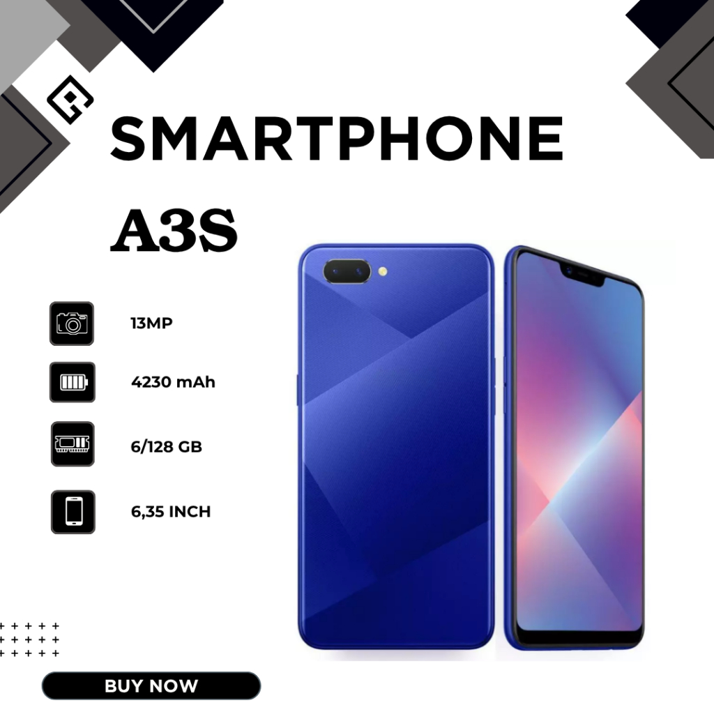 HP Smartphone A3S Ram 6GB/128GB Handphone BERGARANSI - BISA COD