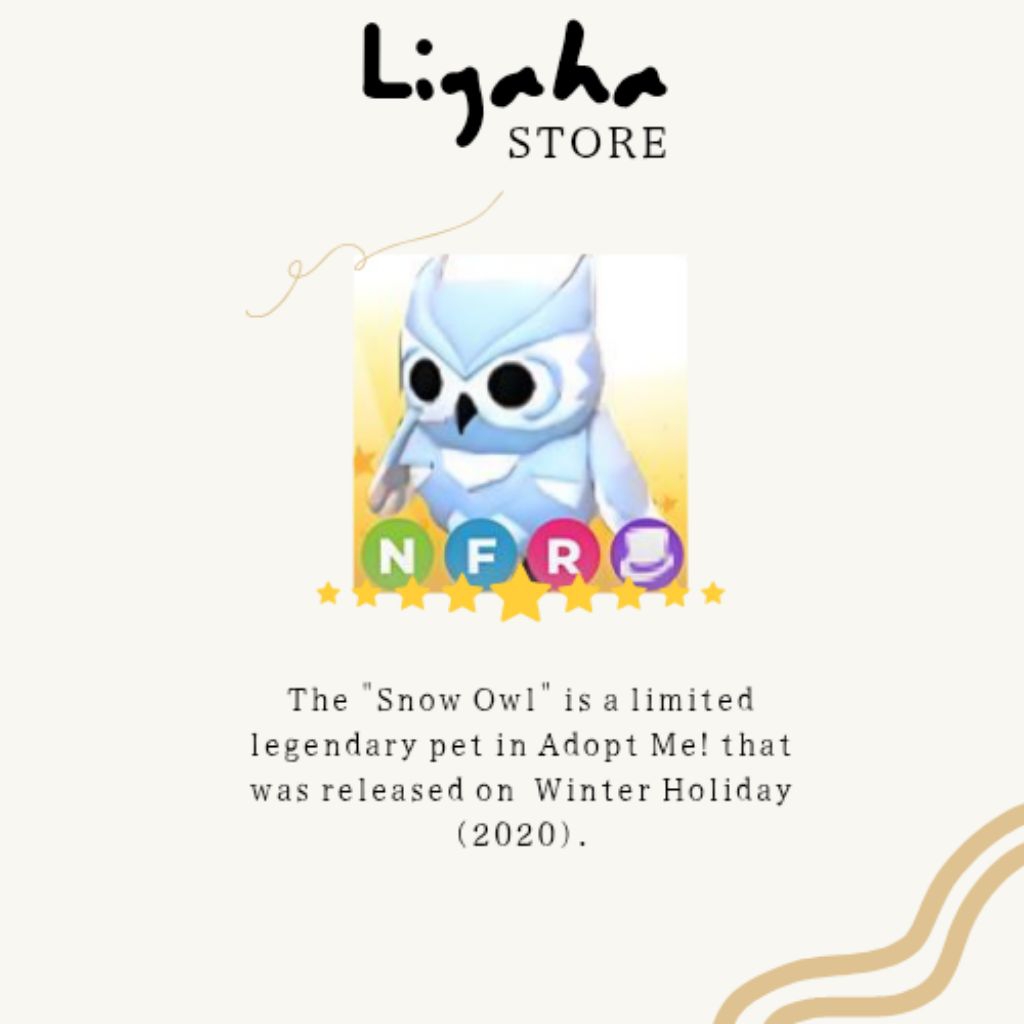 Neon Fly Ride Snow Owl (Adopt Me Items)