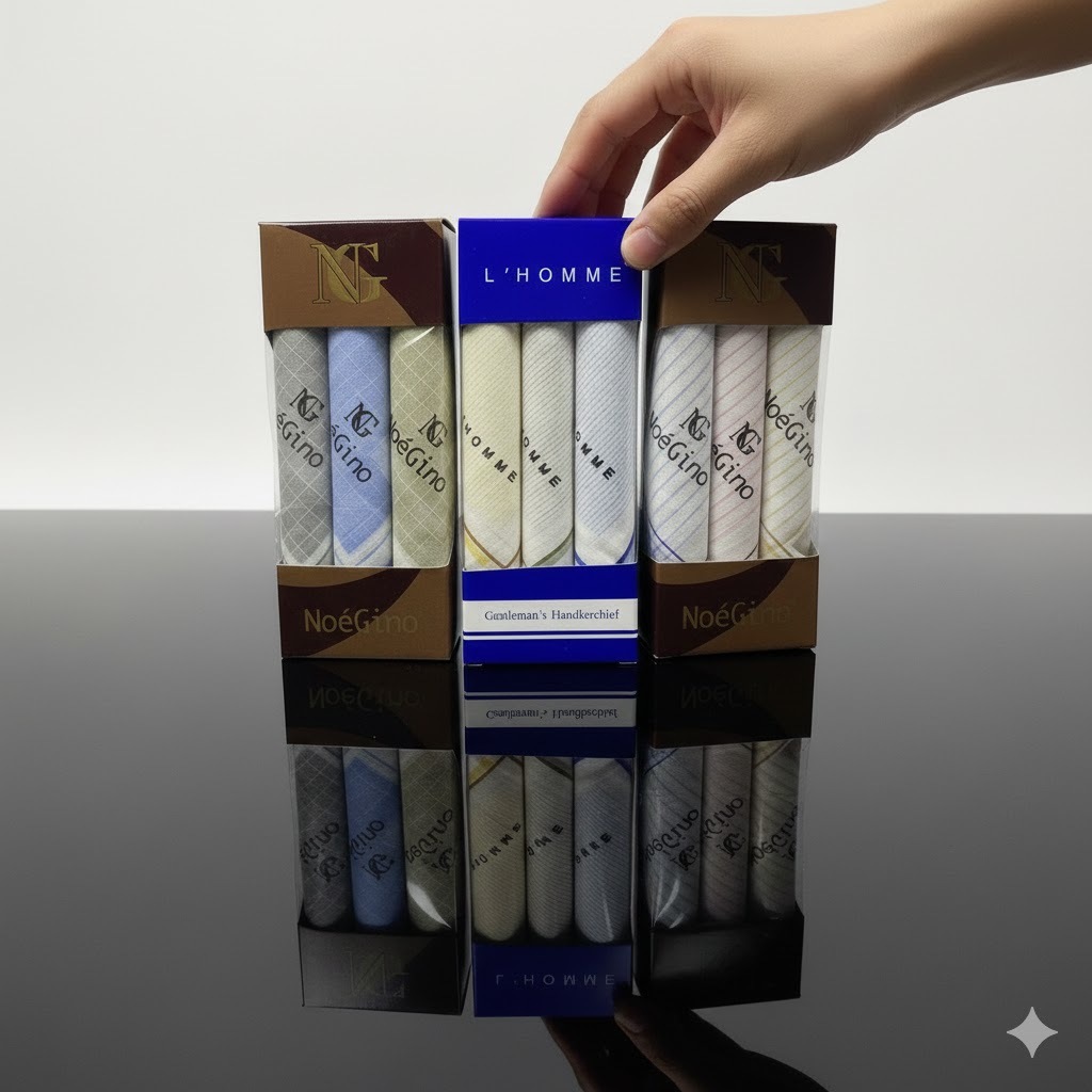 Sapu Tangan Original Full Katun Dengan isi 3 | Sapu Tangan Pria Bahan Cotton Dengan warna ( Cerah ) 