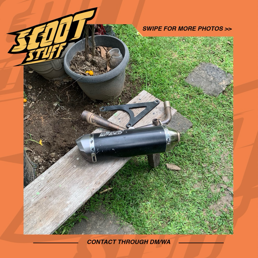 Knalpot Pro Speed Black CNC Inlet 45 Vespa Sprint Primavera S LX 3V Iget Original Pro Speed