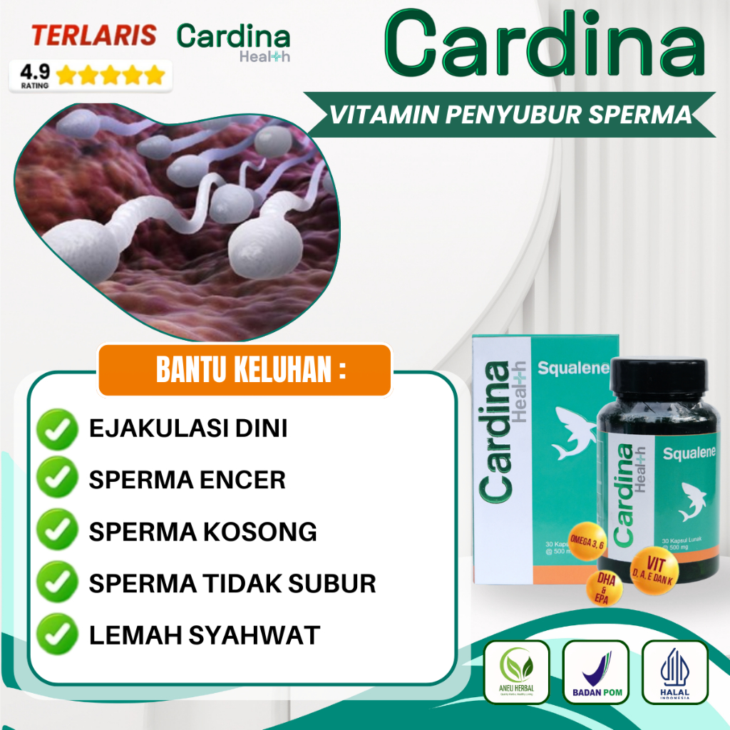 Vitamin Penyebur Sperma Pria, Vitamin Ejakulasi Dini,  Vitamin Penambah Sperma Pria, Vitamin Pengent
