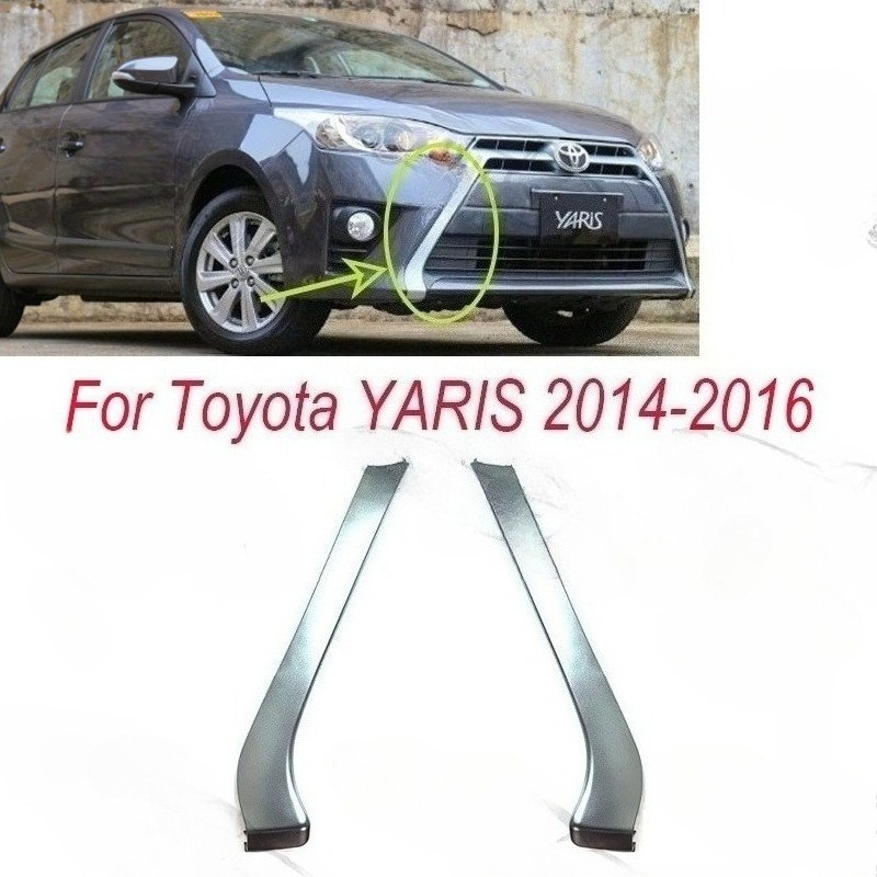 1 SET untuk Toyota Yaris 2014 2015 2016 List Grill Moulding Bumper GRILLE Standar Bingkai Dekorasi C