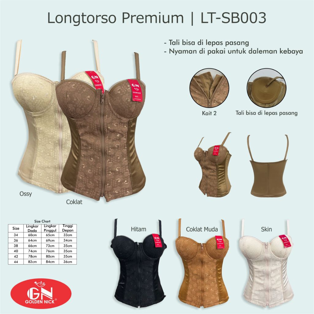 Longtorso | pelangsing perut bra | korset kebaya Golden nick 03