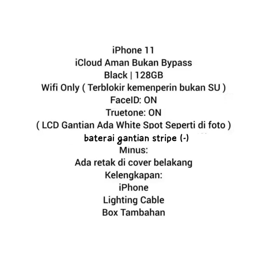 Iphone 11 128 second inter black