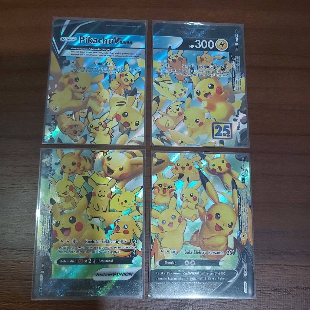 POKEMON TCG INDONESIA - PIKACHU V-UNION 25TH ANNIVERSARY