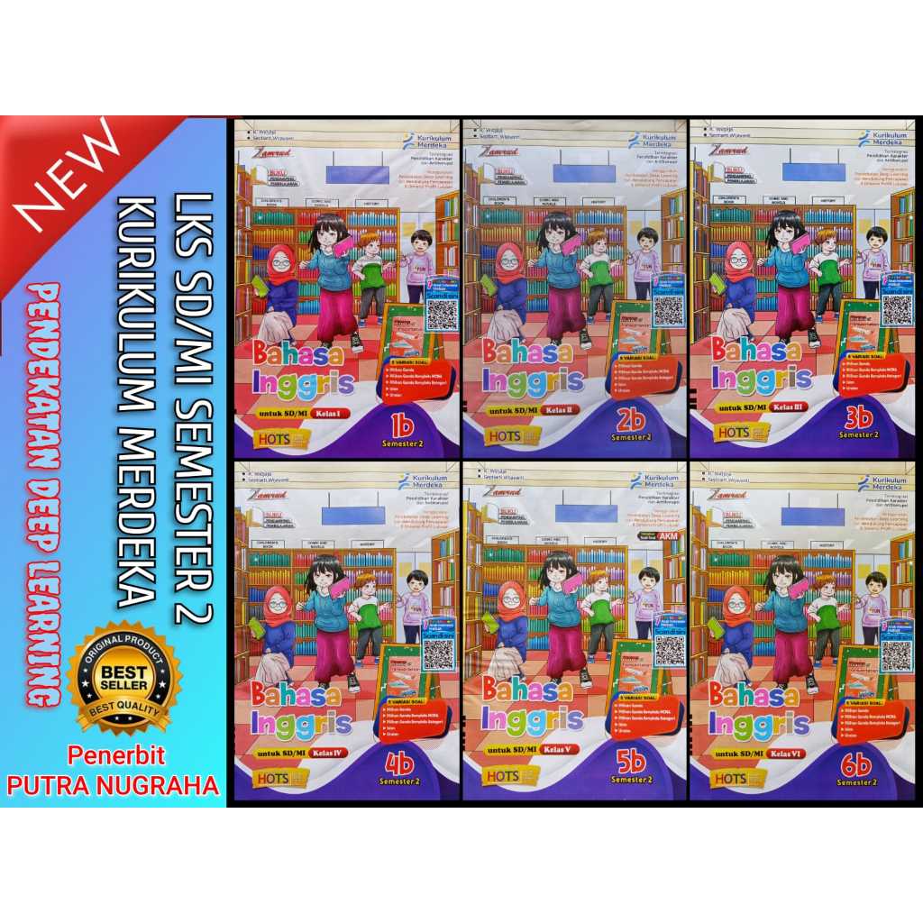 Buku LKS Bahasa Inggris SD/MI Kelas 1-6 Semester 2 Zamrud