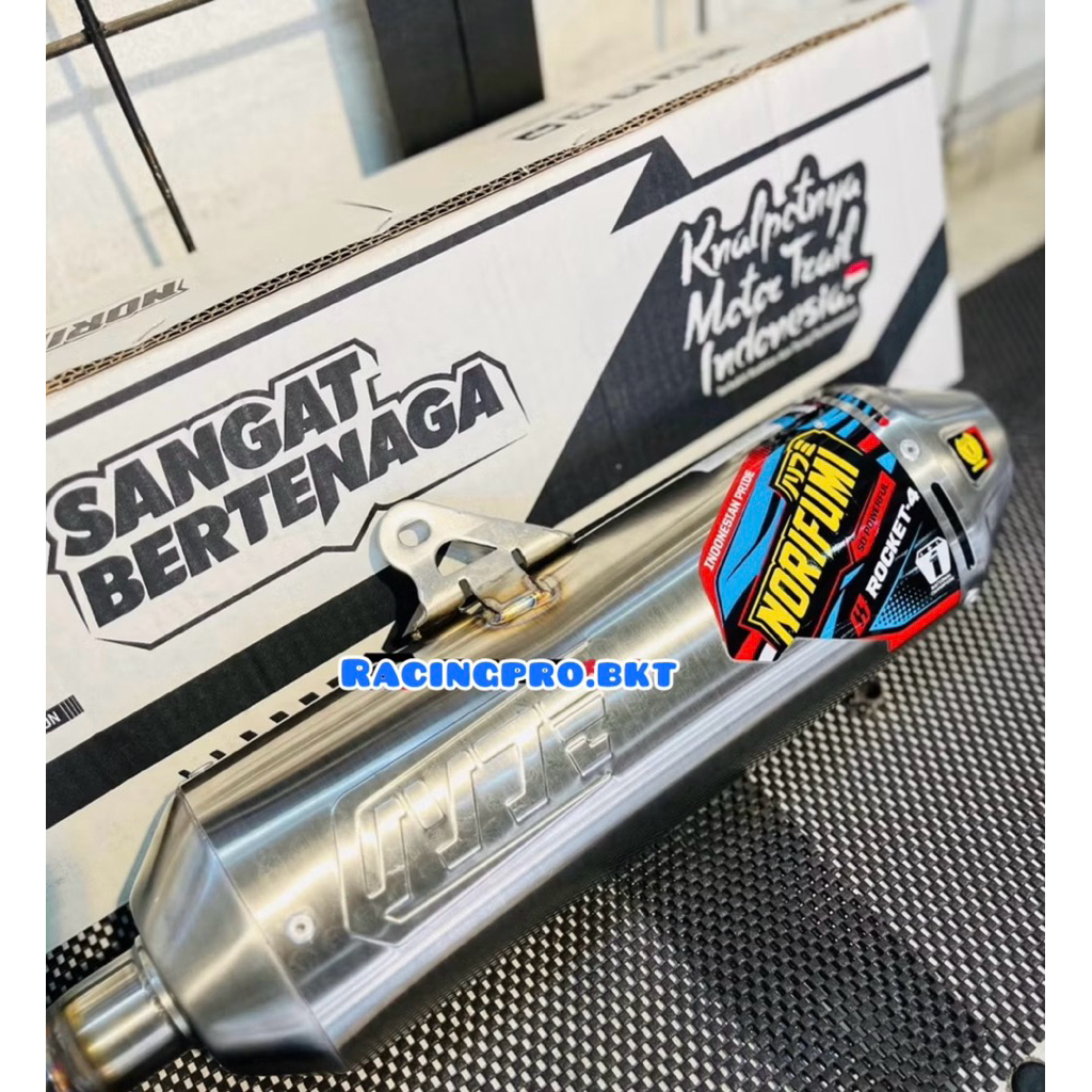 KNALPOT NORIFUMI ROCKET4 STANDART BOREUP KOMPETISI KLX/DT 150 KLX140 DAN CRF150 CRF 230 WR155