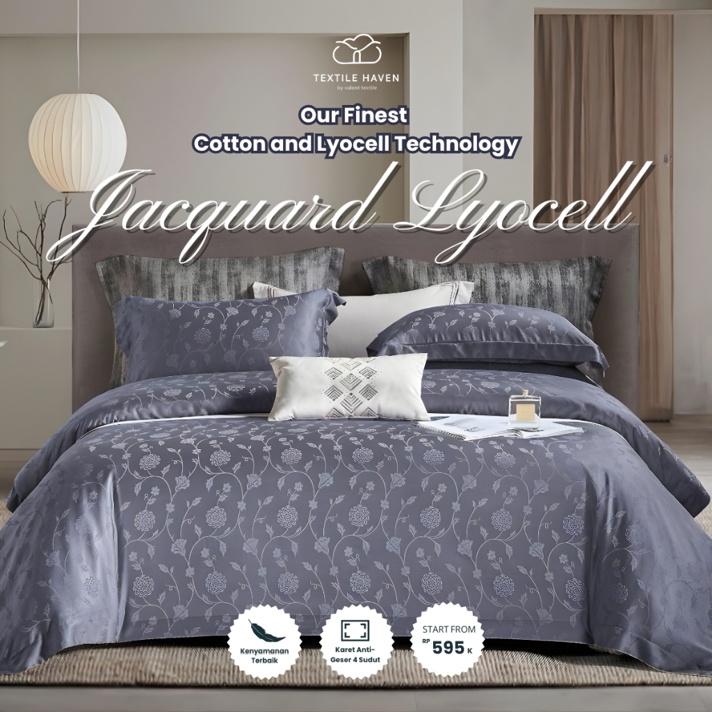 Sprei dan BedCover Jacquard Sutra Serat Bamboo Original 80s | Sprei KingKoil Sutra Emboss tinggi 40